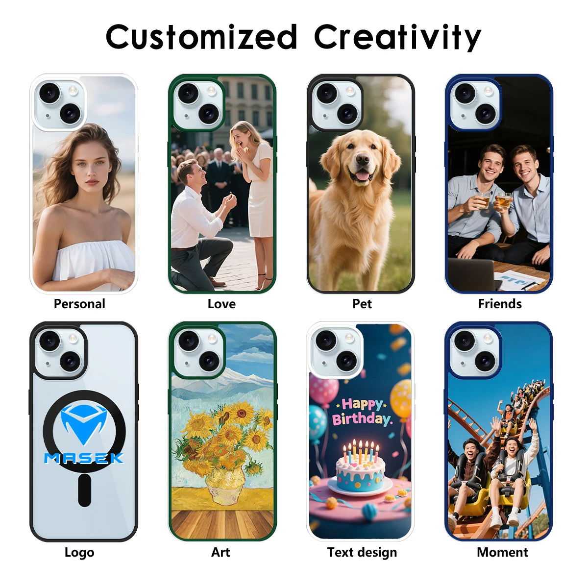 Magnetic Pattern Customized Acrylic Matte Phone Case