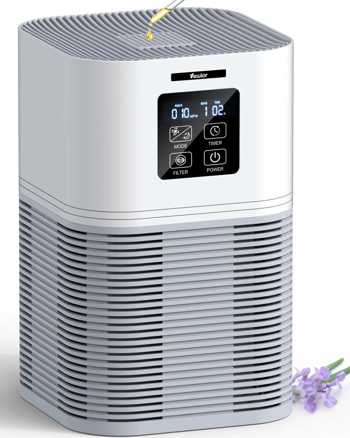 2 in 1 Air Purifier for Home Allergies Pets, Odor Eliminators,