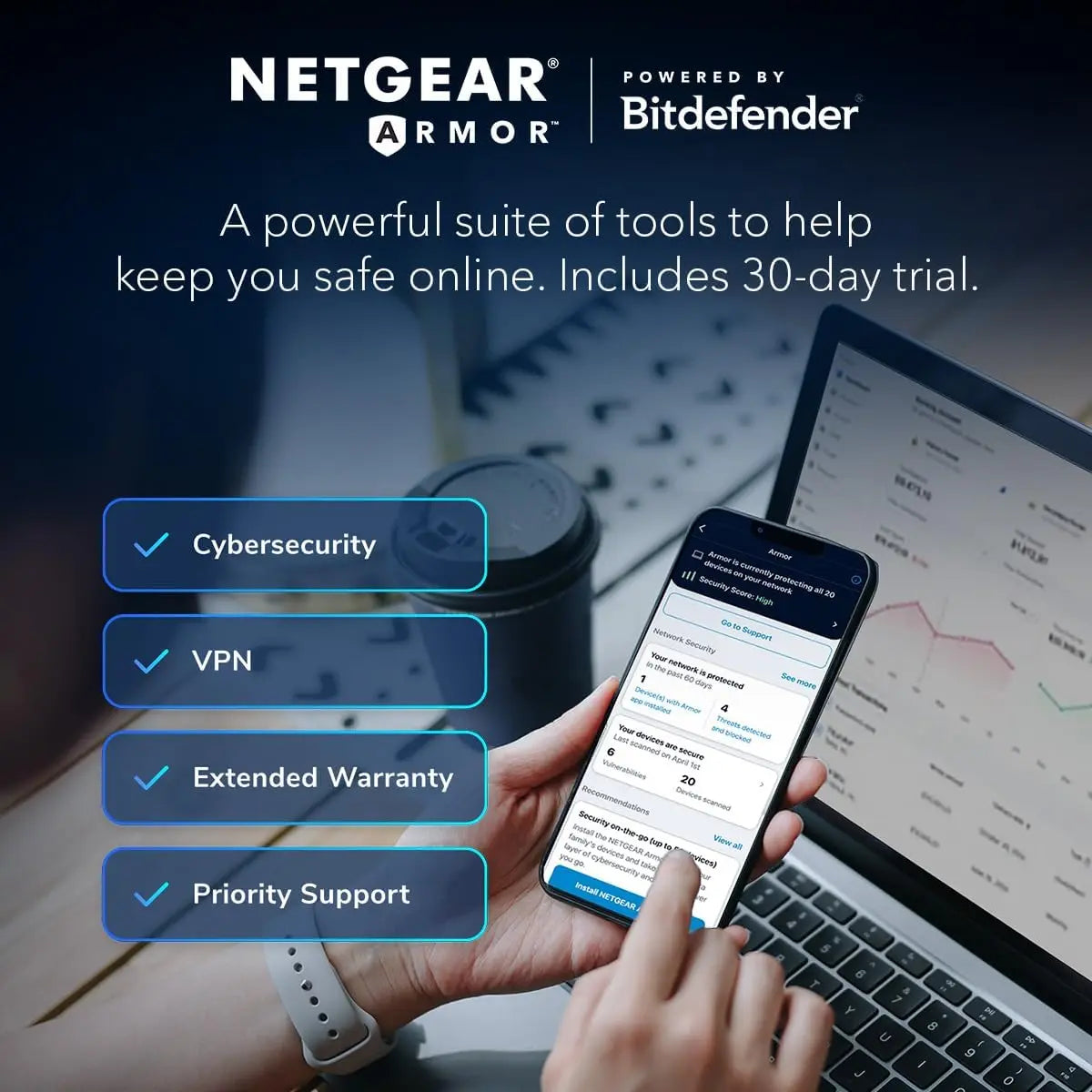 AX1800 WiFi 6 Router – Up to 1.8 Gbps, 1500 sq. ft. Coverage, 20 Devices, Dual-Band