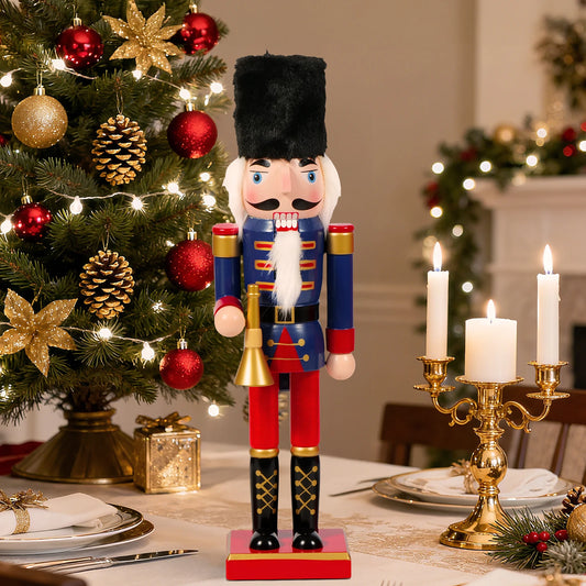Classic Wooden Nutcracker Doll  Christmas Tabletop Decoration & Holiday Gift