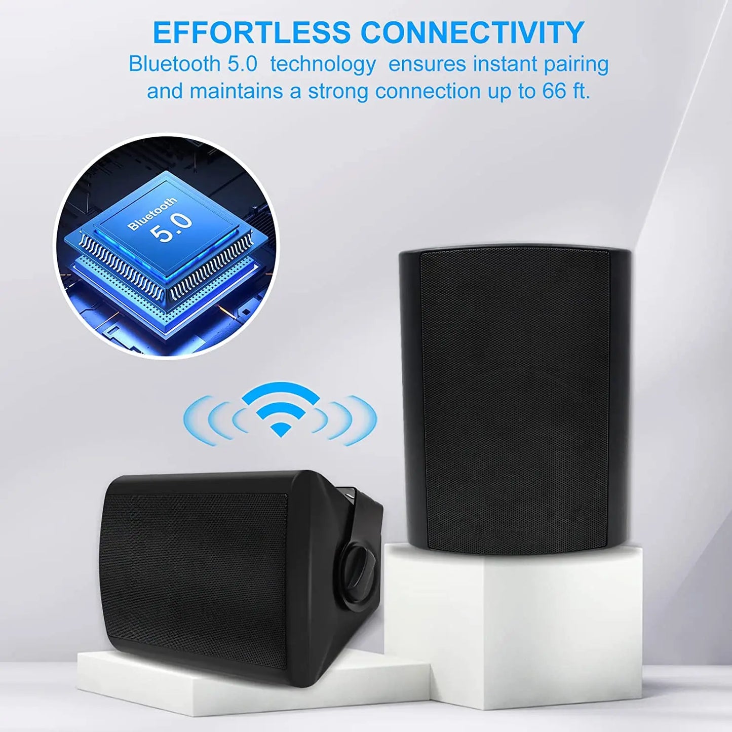 5.25 Inch Indoor Outdoor Bluetooth Speakers Patio Waterproof
