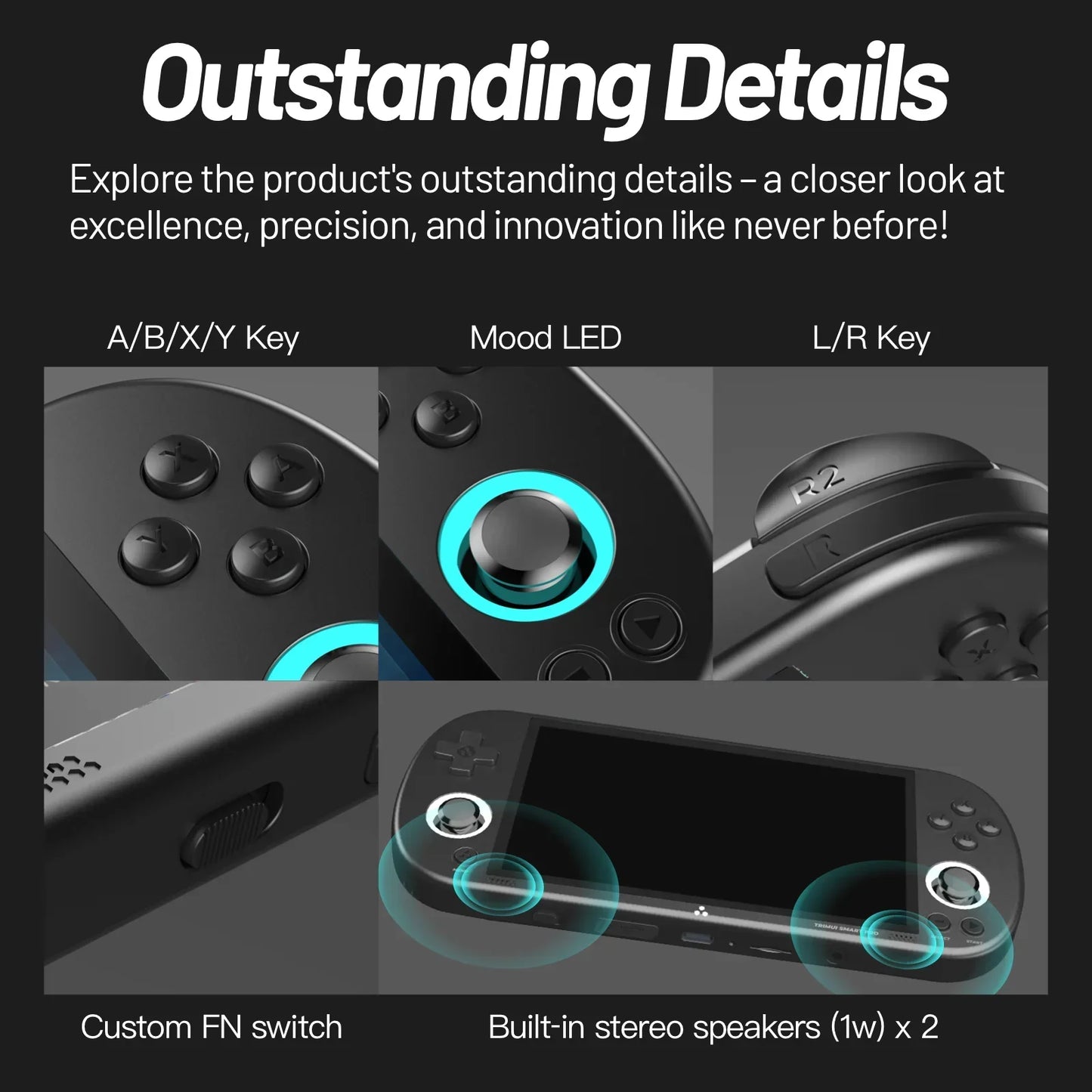 Smart Pro Handheld Game Console 4.96''IPS Screen Linux System