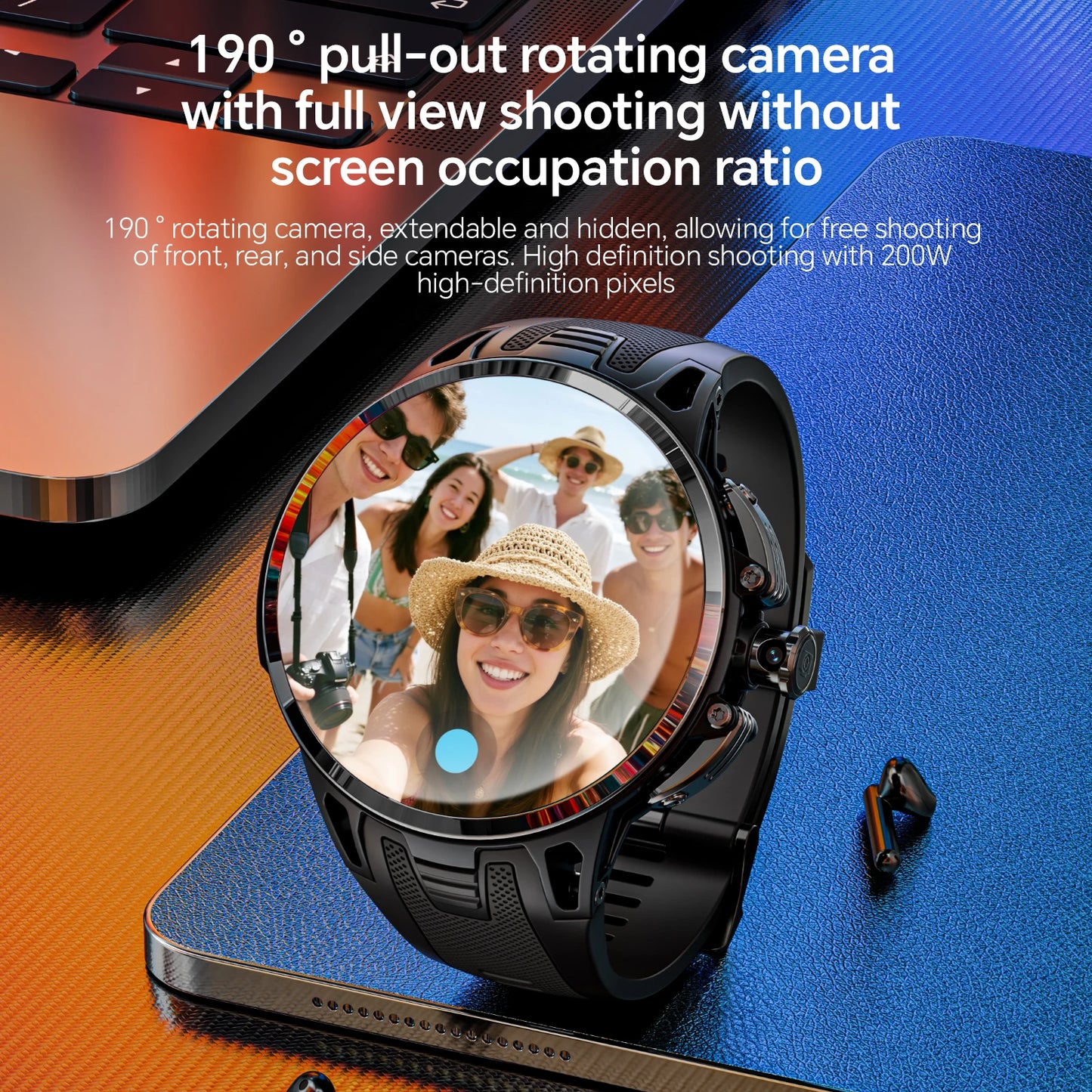 New APPLLP 4 Pro Android Watch Phone 4G SIM Card Smart Watch Touch Screen Camera Video Calls Fitness