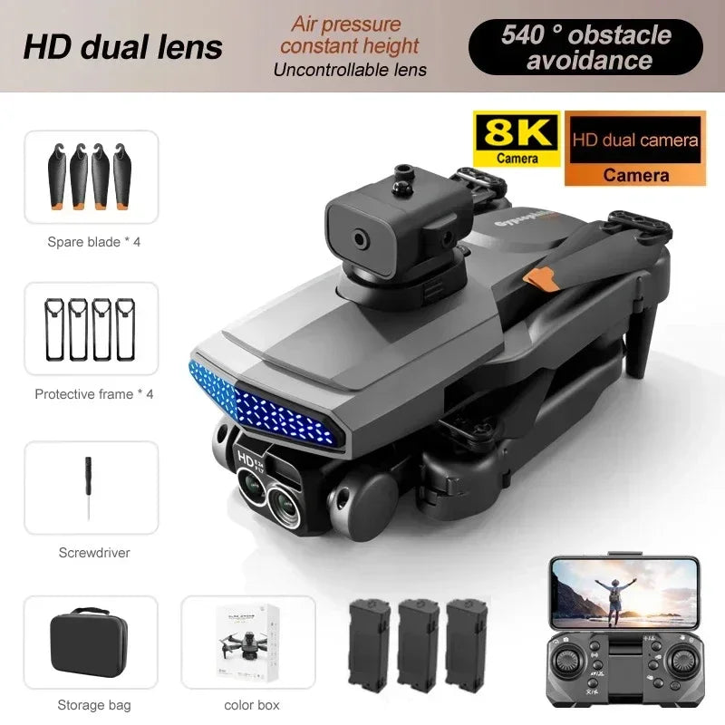 New D6 8K Drone Professional HD Dual Camera Optical Flow Localization Obstacle Avoidance WIFI