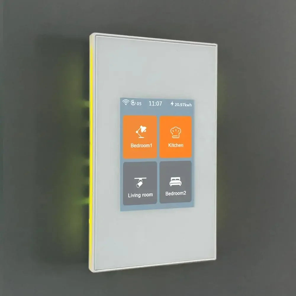 Smart Light Switch L8-HS4 4 Gang Touchscreen WiFi Switch APP Control Timer Voice Control