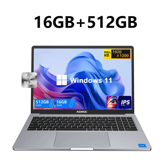 16" Ultra Slim Laptop 16GB Display Office Study Computer