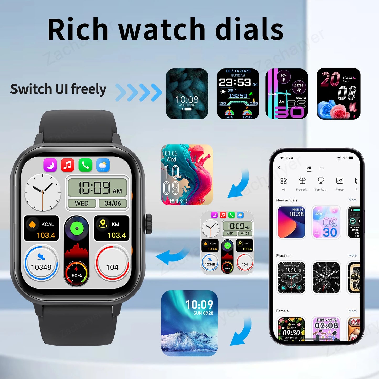 Touch Screen Watches Sport Smart Watch Bluetooth Tracker.