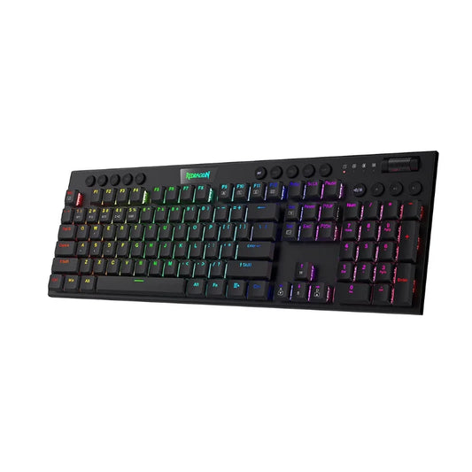 Wireless RGB Mechanical Keyboard, Bluetooth/2.4Ghz/Wired Tri-Mode Low Profile