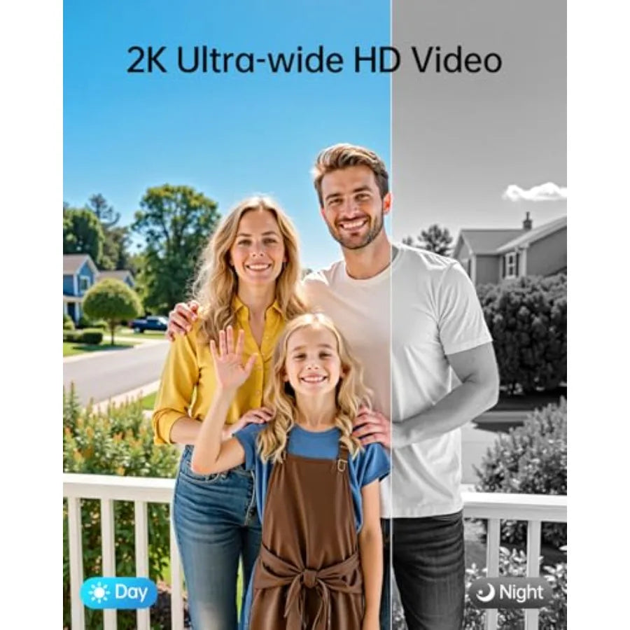 Video Smart Lock for Home Use: 2K Camera + Ring + Doorbell + Fingerprint, WiFi Deadbolt 2.4G only,Two-Way Audio, App Remote Con