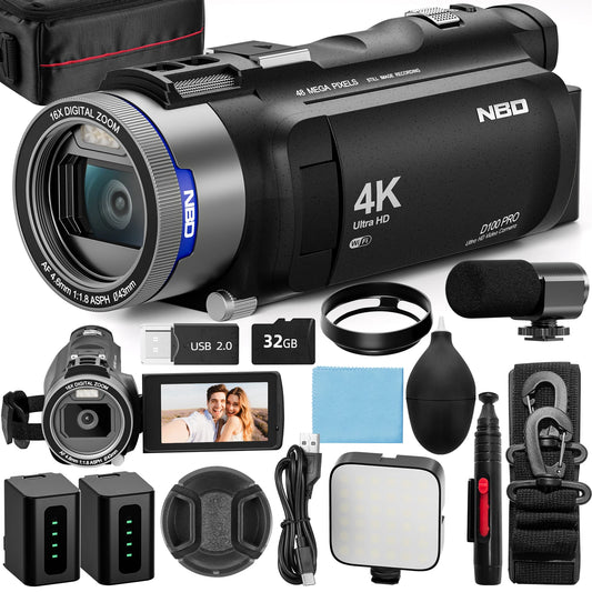 HD&48MP Camcorder Video Camera With Wi-Fi & App Control,Video Recorder