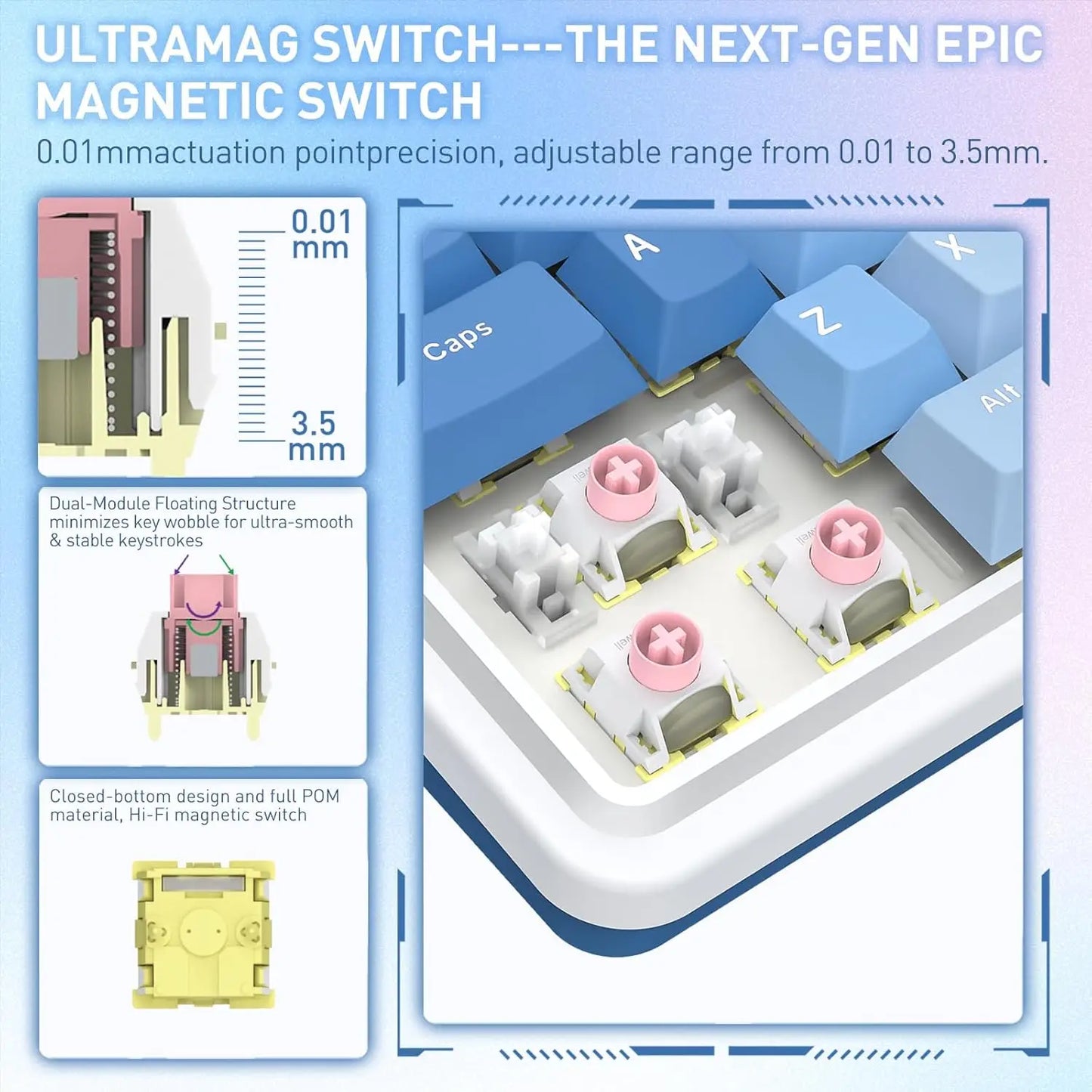 Redragon K709 HE Rapid Trigger Gaming Keyboard, 8K Wired Mechanical Keyboard w/Next-Gen