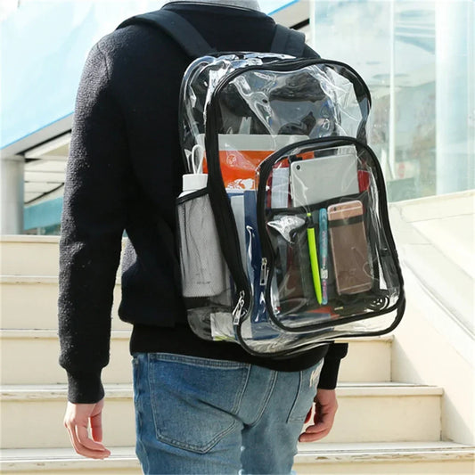 Large Clear Backpack For School Bookbag Heavy Duty Transparent Backpack Waterproof