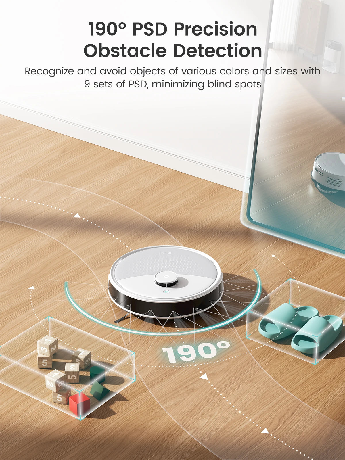 Lefant M3L Robot Vacuum Cleaner and Mop, 10000Pa Suction, 90-Day Self-Emptying, Auto Mop Washing, Obstacle Avoidance, All-in-One for Pet Hair Carpet, 5G WiFi Alexa/APP/iWatch ,Control, 220 min Battery,  Double Rotary Cloth
