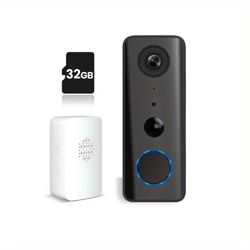 Tuya 3MP WiFi wireless Smart video doorbell Outdoor doorbell camera automatically sensing PIR motion detection 5200MA waterproof