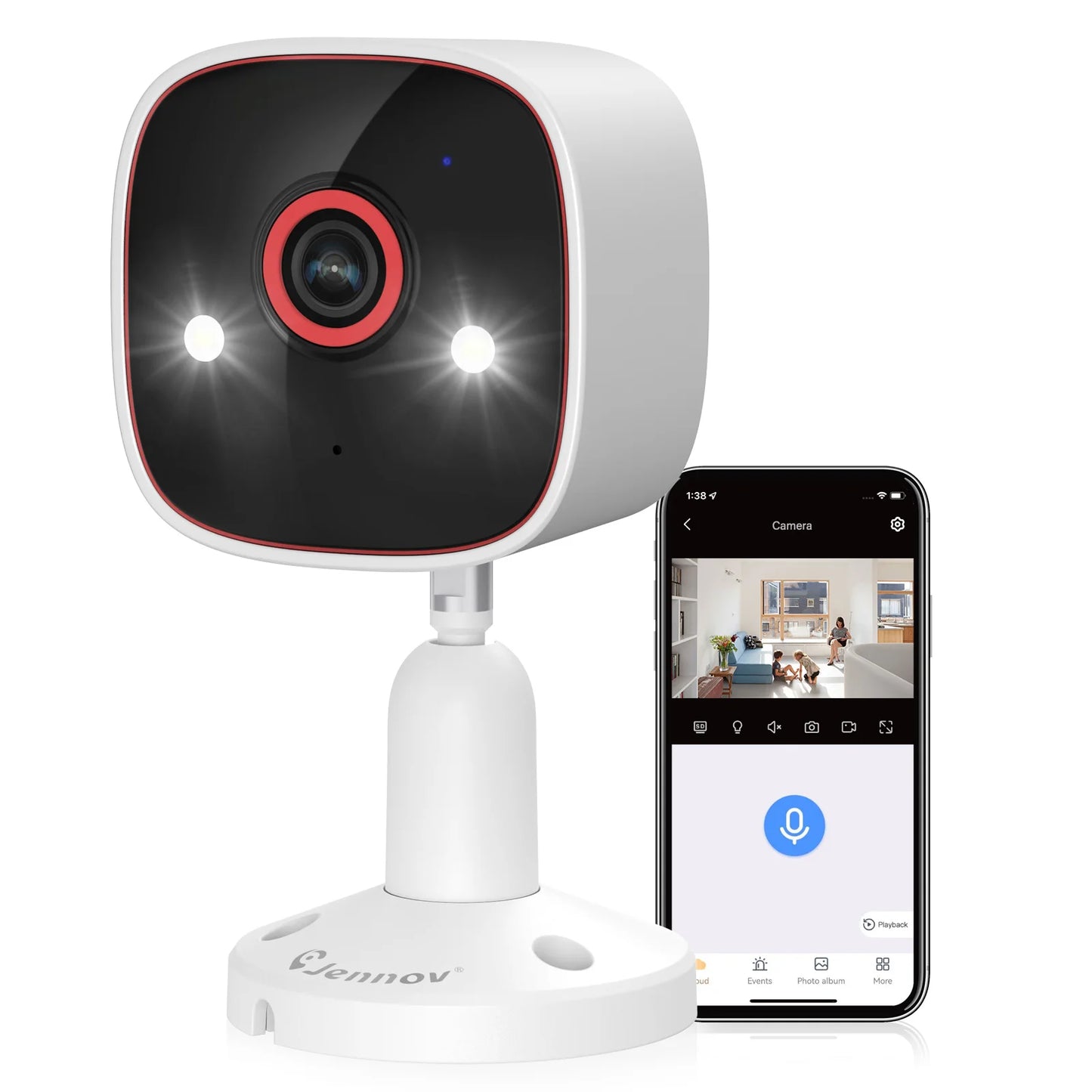Outdoor/Indoor Security Cameras4Ghz, 2K HD Wireless WiFi