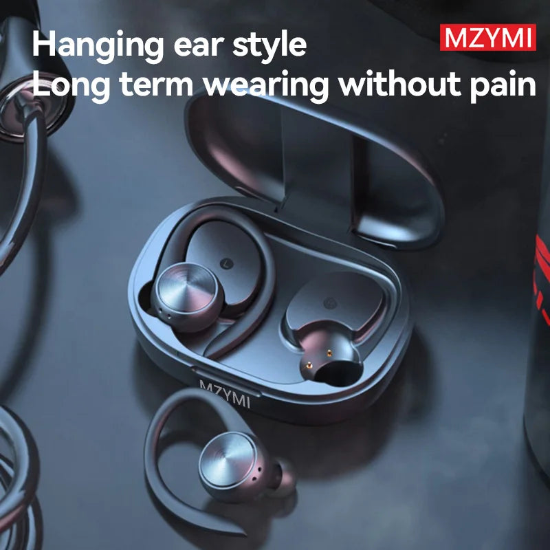 MZYMI True Wireless Bluetooth Earphones R200 HD Noise Reduction Sports Stereo Headset Hifi Sound Earhook Waterproof Earbuds