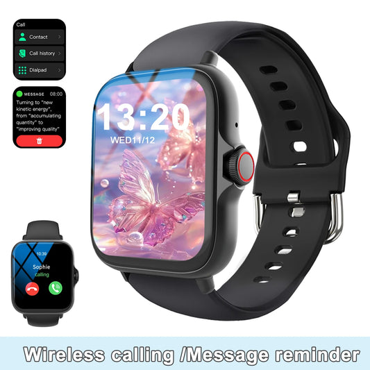 Smart watch with full touch screen, call, message reminder, music control