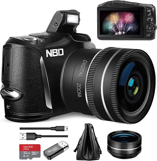 NBD 4K Digital Camera  Photography and Video Wide Angle