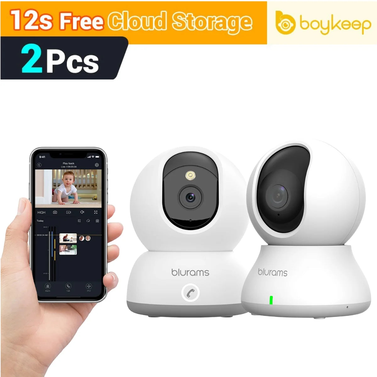 Baby Monitor Camera  HD Home Security Camera with Motion