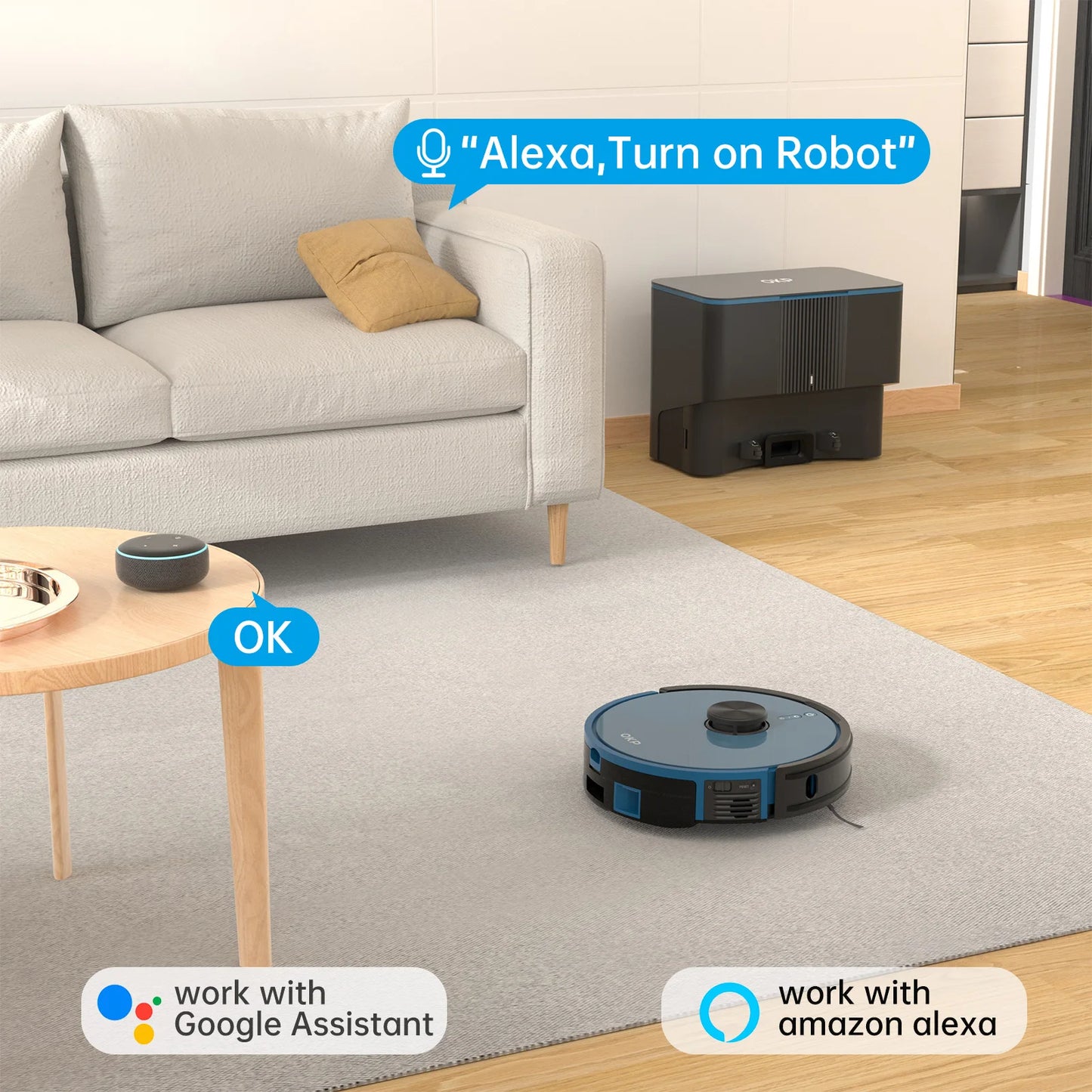 L3 Robot Vacuum with Self-Empty Dock, 3800Pa Suction ,Lidar Navigation,