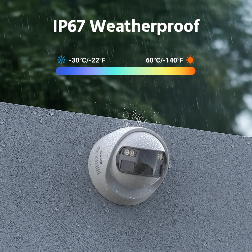 4K 8MP POE Surveillance Camera Dual Lens outdoor camera 1/2/4PCS Color Night Vision