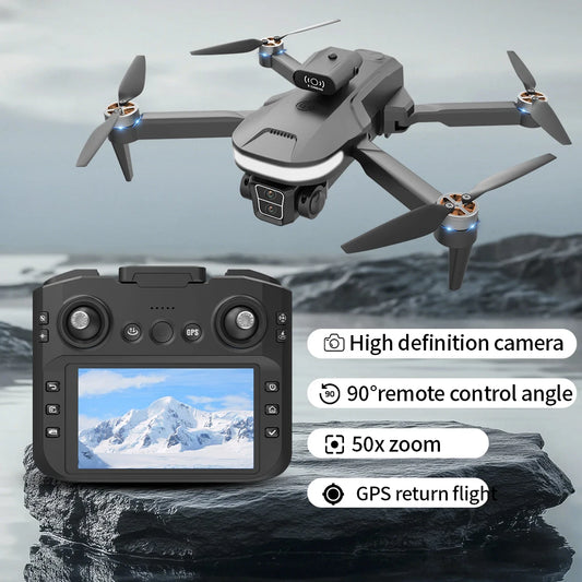 drone with 8K professional dual camera studio with remote control has 4.5inch screen 360°
