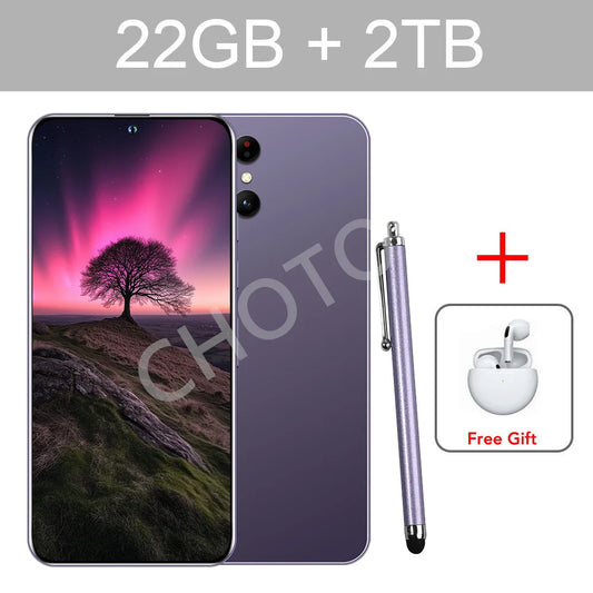 Cellphones Case For SMS 25 Ultra Mobile Phones 5G Dual Sim Android 14 Cell Phone Cases For Smartphone 22GB