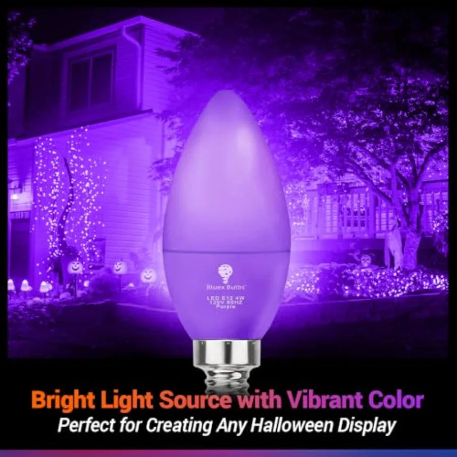 X LED Candle Light Bulb - 4W 40Watt Equivalent - E1 Base LED Bulb, Party Decoration, Porch, Home Lighting, Holiday Lighting, Ch