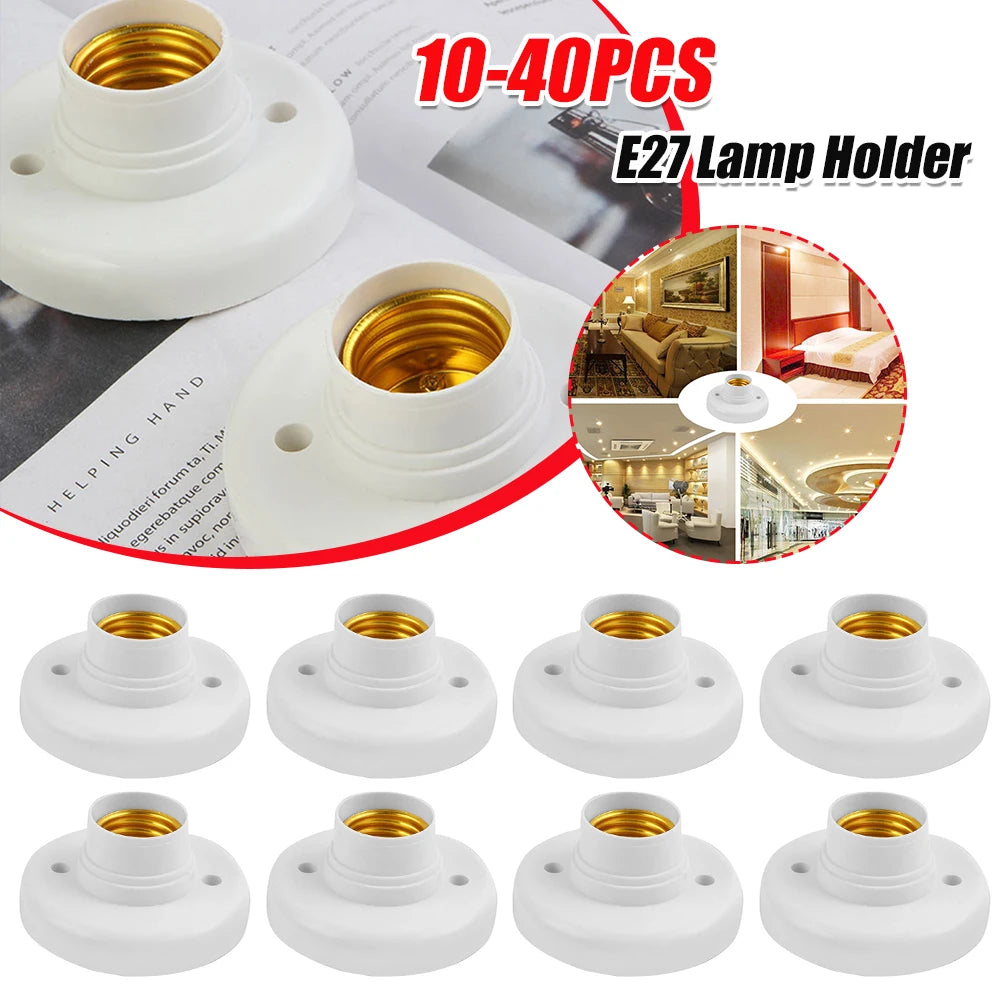 10-40PCS E27 Smart LED Light Switch Light Holder Light Bulb Socket