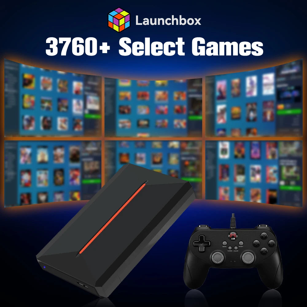 Launchbox OS Retro Gaming HDD 3760+Games for PS4/PS3/PS2/SWITCH/WIIU/DC/N64/NES Emulators Retro Game Consoles for Win PC＆Laptop