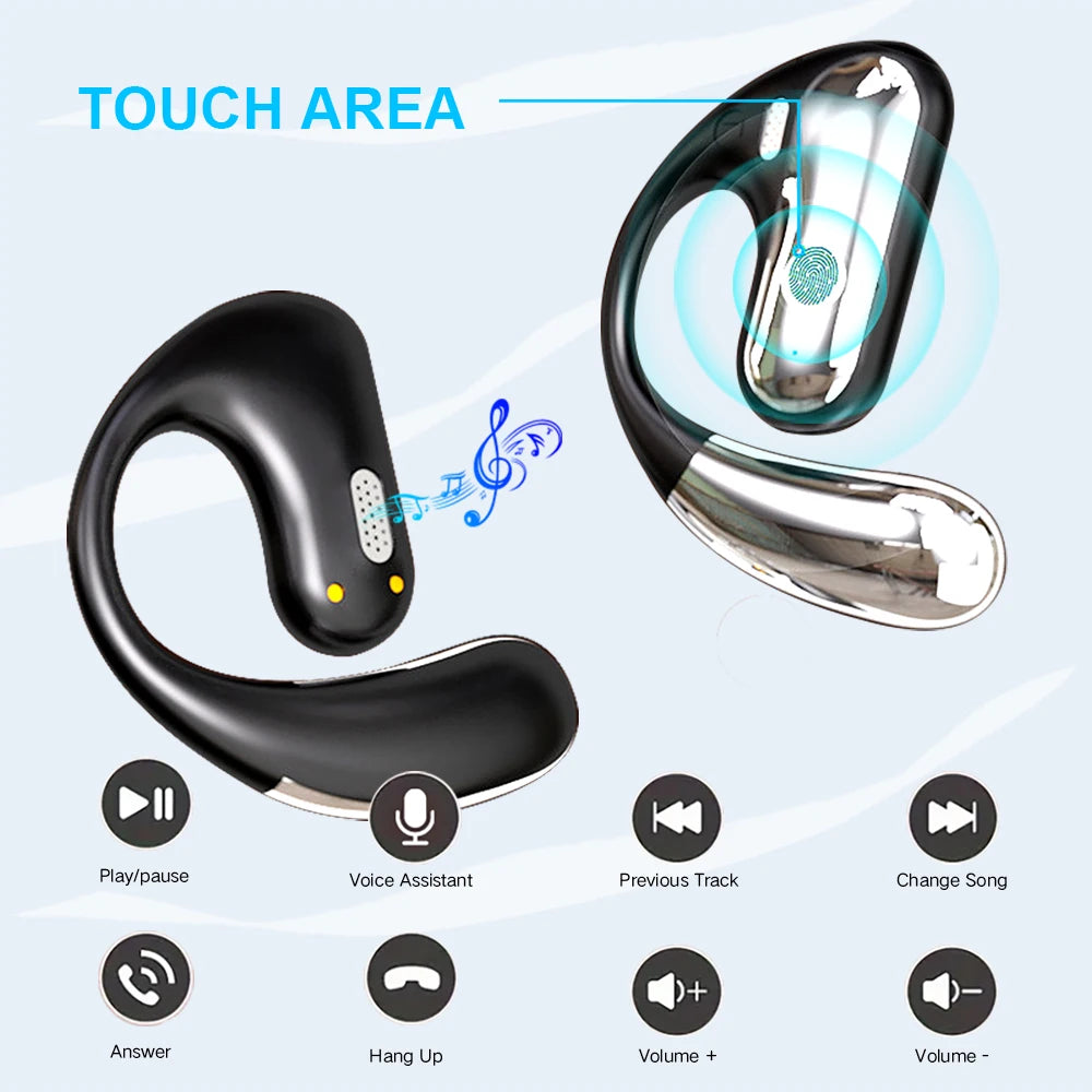 TWS Wireless Bluetooth Earphones Gaming Sport Stereo Ear hanging type