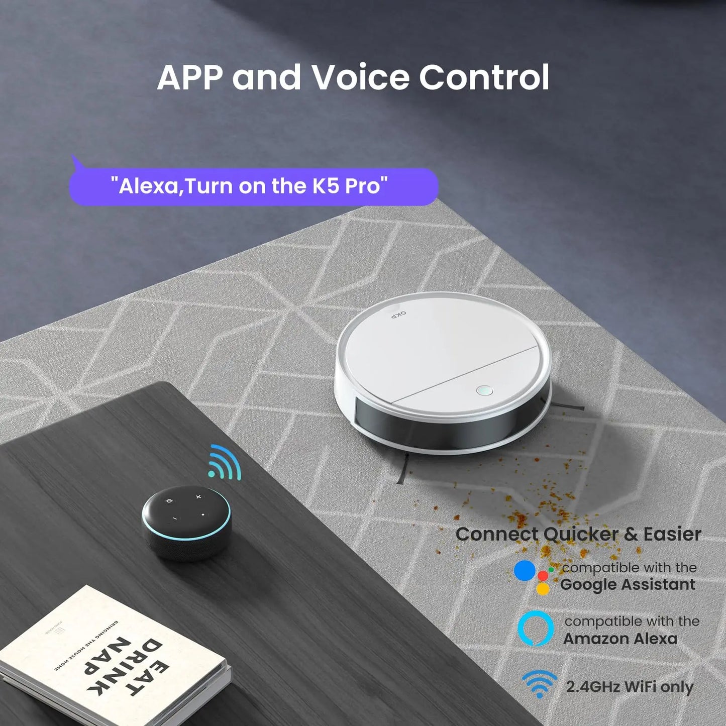 Robot Vacuum Cleaner,  Self-Charging, Perfect for Hard Floors,