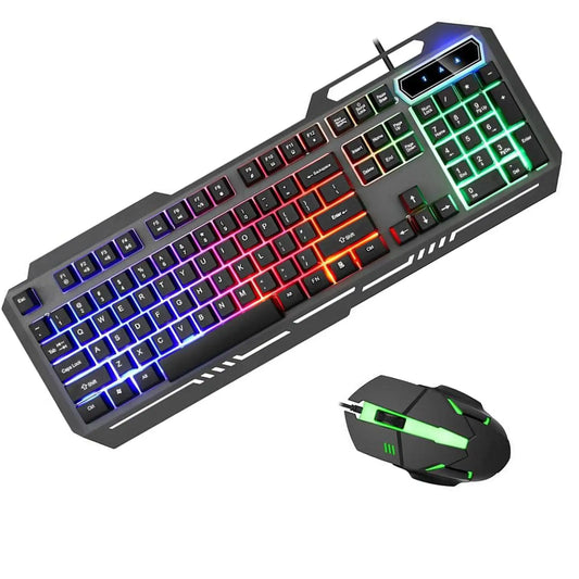 Keyboard and Mouse Set Combo, USB Wired Backlit Keyboard, Design for Windows