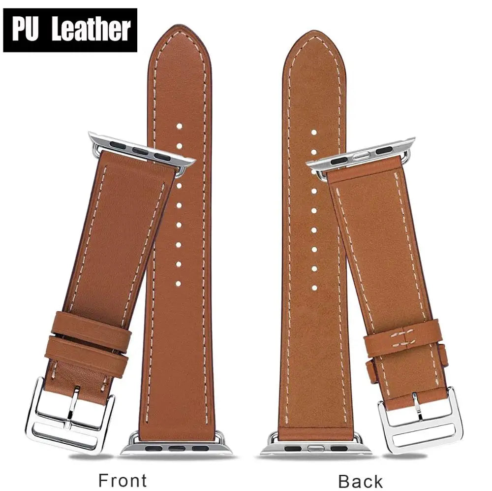 Leather Band For Apple Watch Strap 45mm 45mm 40mm 41mm 38mm 42 Single Tour Bracelet Correa iWatch 3 6 SE 7 8 9 ultra 49mm 2035