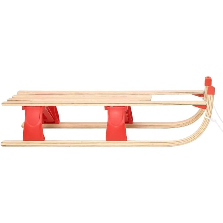 Snow Sledge Foldable Toboggan with Tow Rope Wooden Sledge Slider 43.3 vidaXL vidaXL 1