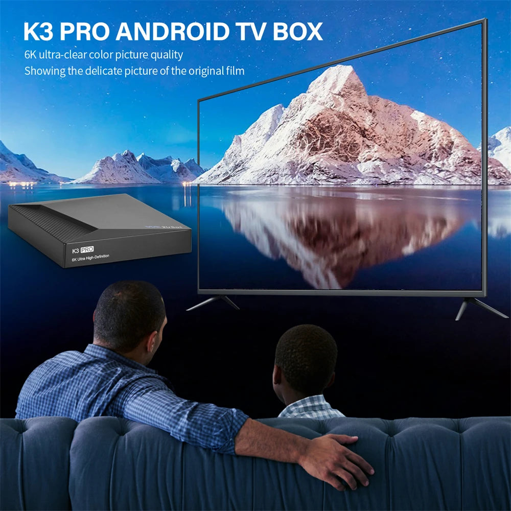 K3 Pro 6K HDR Android Q (10.0) TV Box H.264/H.265 10bit Build in WiFi-6 2. Suit for the US