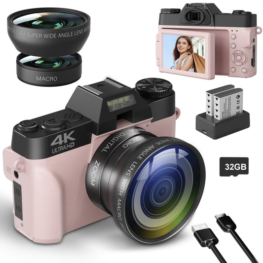 Compact Digital Photography Camera 4K WIFI Webcam Retro Vlog Recorder