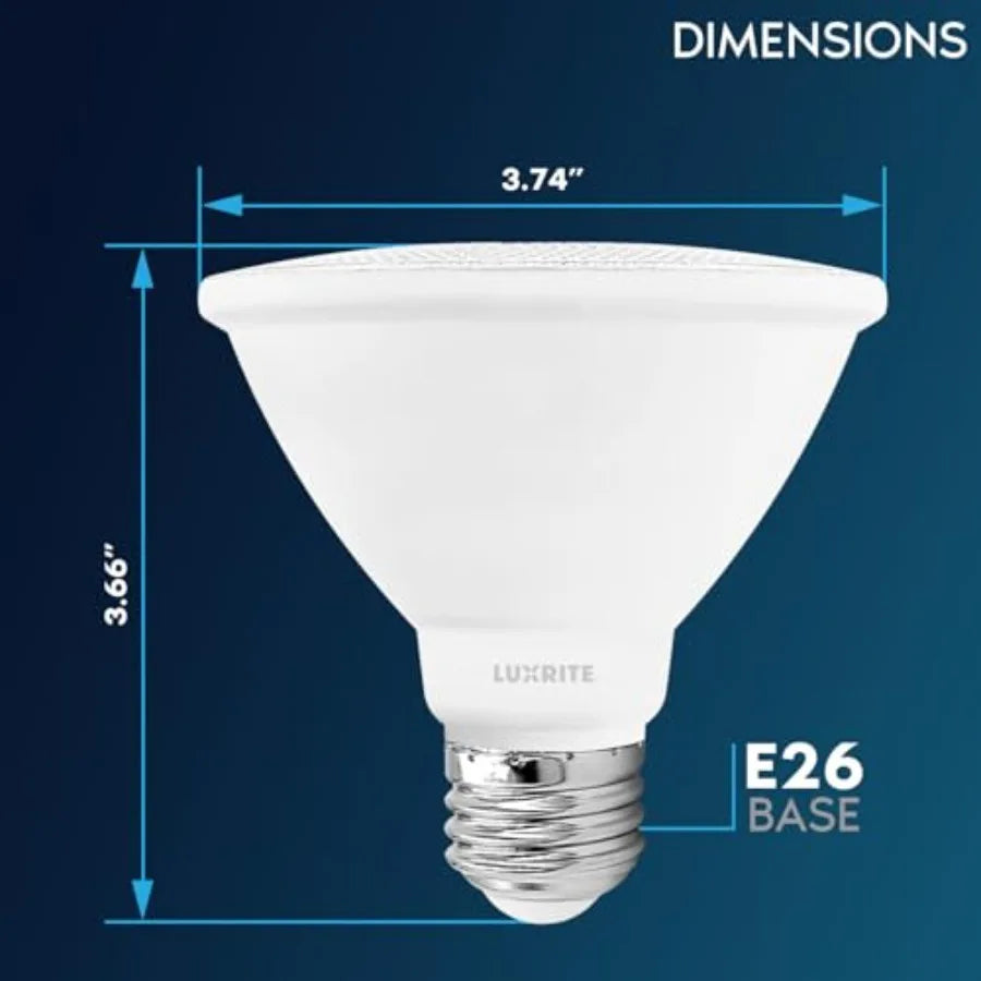 12-Pack PAR30 Short Neck LED Flood Light Bulb, 75W Equivalent, 5000K Bright White, 900 Lumens, 11W, Dimmable LED Spotlight Bulb
