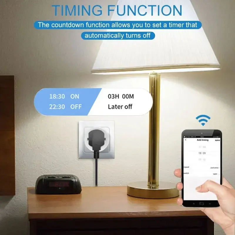 20A Smart Socket WiFi Smart Plug without Power