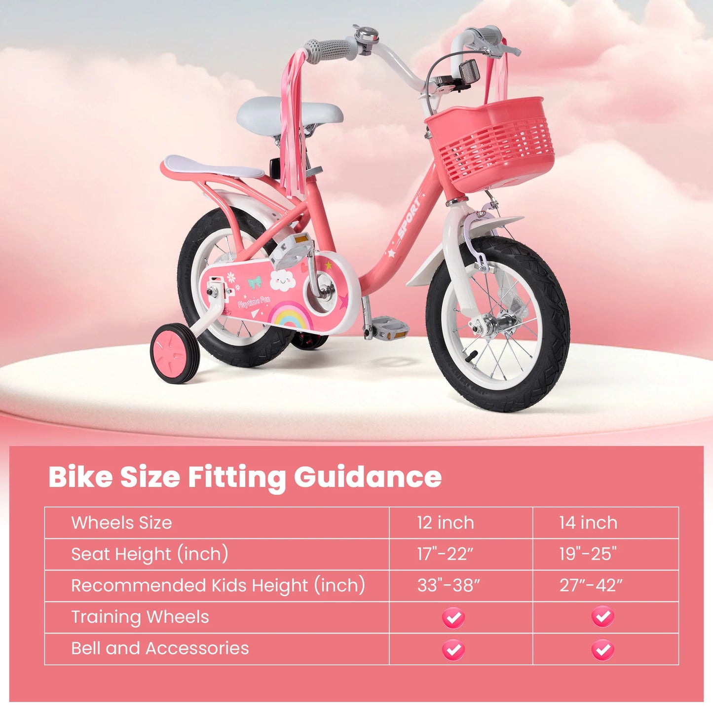 12 Inch Kids Bike for Ages 2-5 Years Old Boys Girls, Kid's Bike