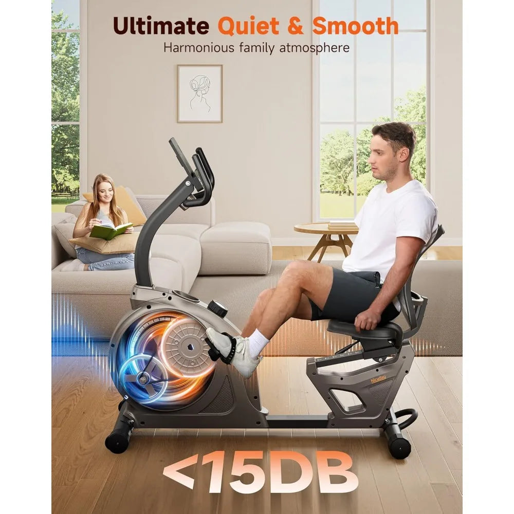 Recumbent Exercise Bike, Recumbent Bike for Home, Magnetic.