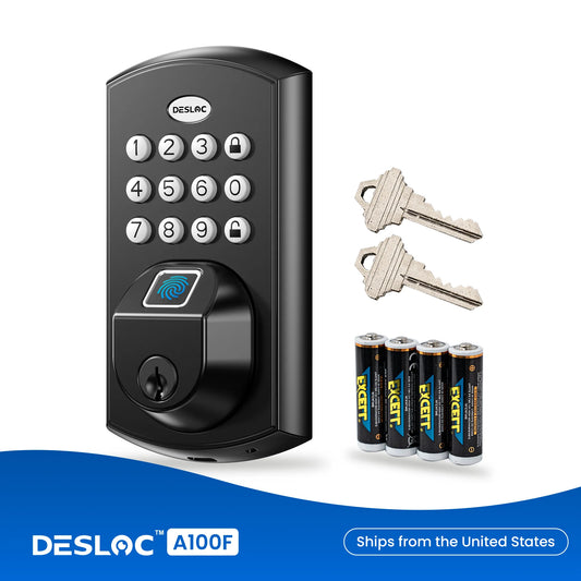 Keyless Entry Door Lock, Keypad Fingerprint Smart Lock Deadbolt for Front Door, Easy Installation,