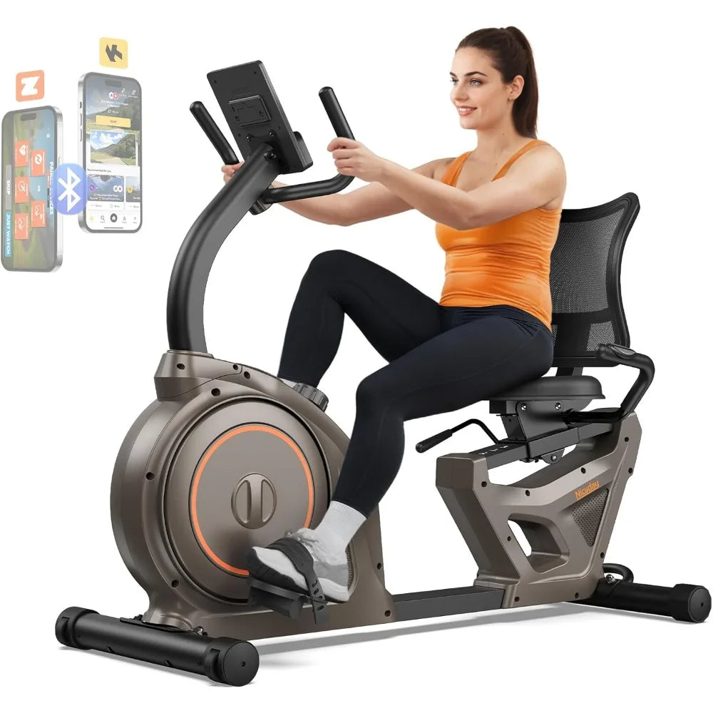 Recumbent Exercise Bike, Recumbent Bike for Home, Magnetic.