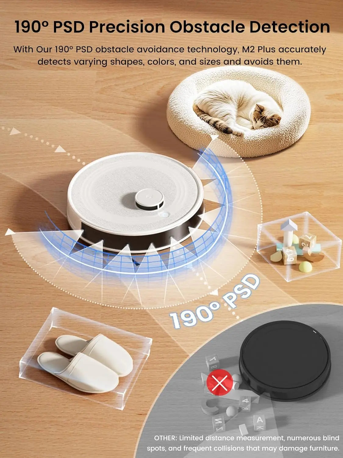 Lefant   M2L Plus Robot Vacuum and Mop, 75-Day Self-Emptying, 6000Pa Strong Suction, Customized Cleaning, Multi-Floor Mapping, 130 Min Runtime, 2.4G/5G WiFi/Alexa/APP/iWatch
