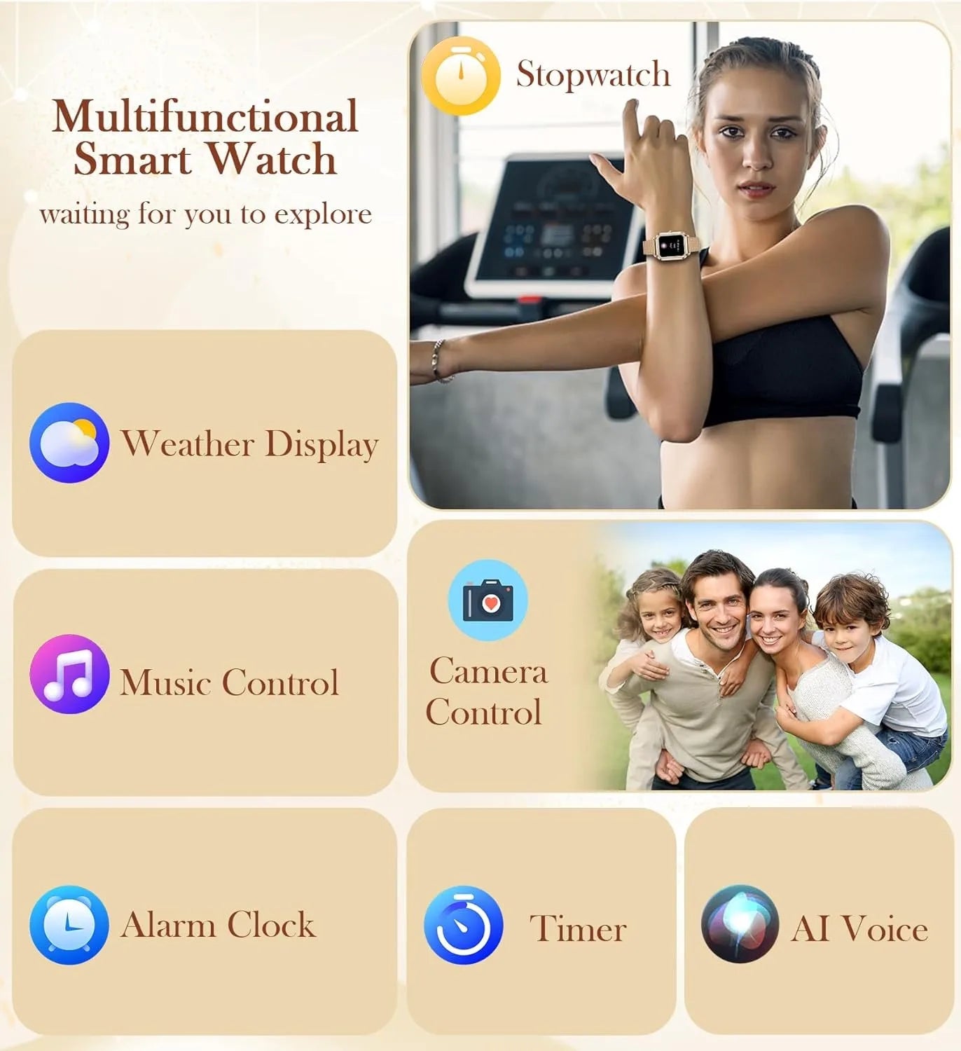 Women's Fashion Wearable Smartwatch (answer/dial), For Android And IPhone,