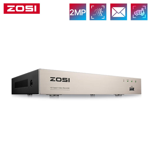 ZOSI 1080P 8CH CCTV DVR Recorder 8 Channel H.265+ Hybrid 4-in-1 Home Surveillance DVR for TVI/CVI/CVBS/AHD Analog Sececurity Cam