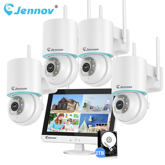 10CH Home NVR 5MP Wireless Security Camera System WiFi Outdoor IP Audio