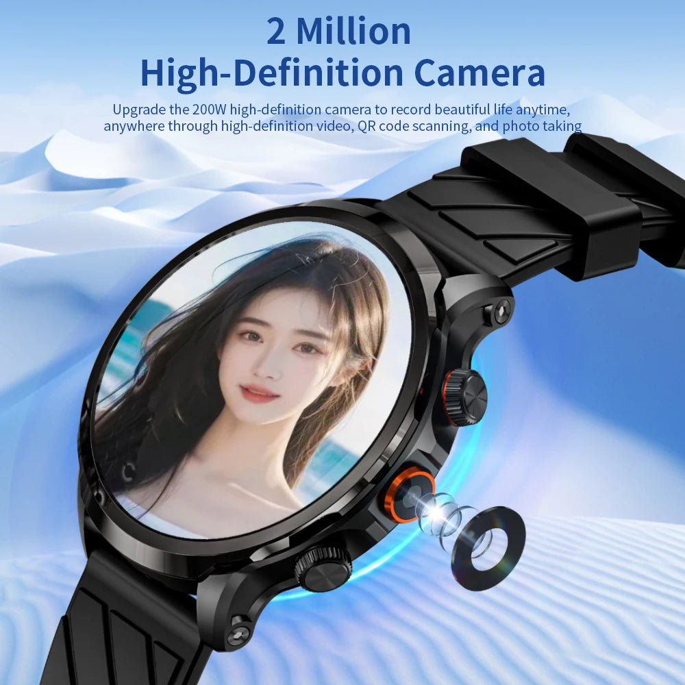 APPLLP 8 PRO Android Smart Watch Phone Big Round Screen Wifi 4G Network Watch Camera Smartwatches