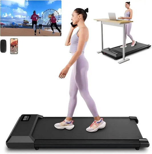 Superun  2-in-1 Home/Office 2.5 HP Walking Treadmill,mini for Small Spaces