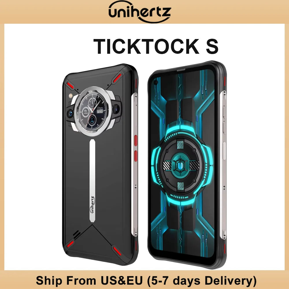 Ticktock S Rugged 5G Smartphone 8GB 256GB Cell Phone 5200mAh Mobile Phone 64MP Camera